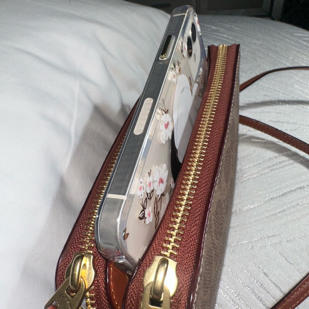 Coach Brown Crossbody Bag with Signature Monogram - Picture 3 of 7